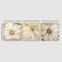 Wallity Conjunto de 3 Pinturas Decorativas en Lienzo Multicolor